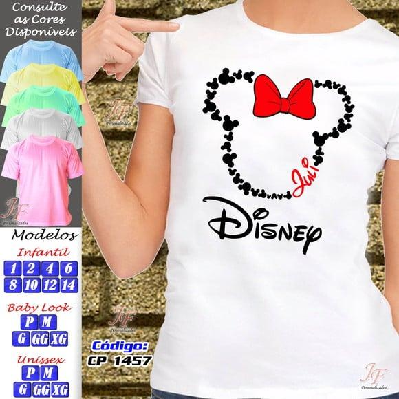 01 Camiseta Adulto Infantil Viagem Família Disney