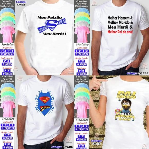 01 Camiseta Adulto ou Infantil Papai Personalizada