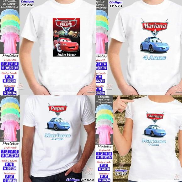 01 Camiseta Macqueen Filme Carros Personalizada