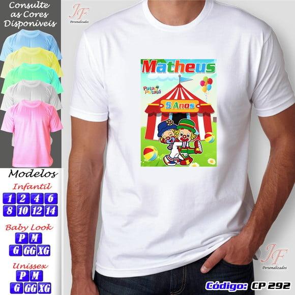 01 Camiseta Personalizada Adulto Infantil Patati Patatá