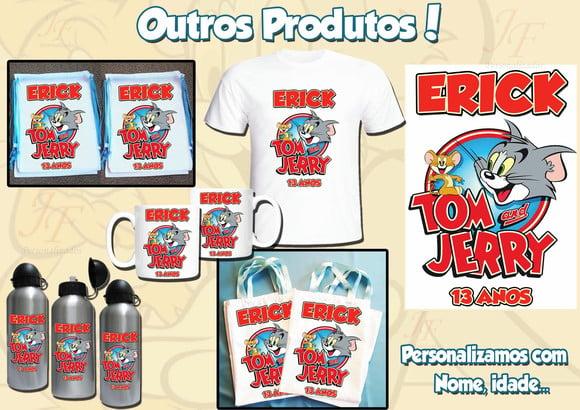 01 Camiseta Personalizada Adulto Infantil Tom e Jerry