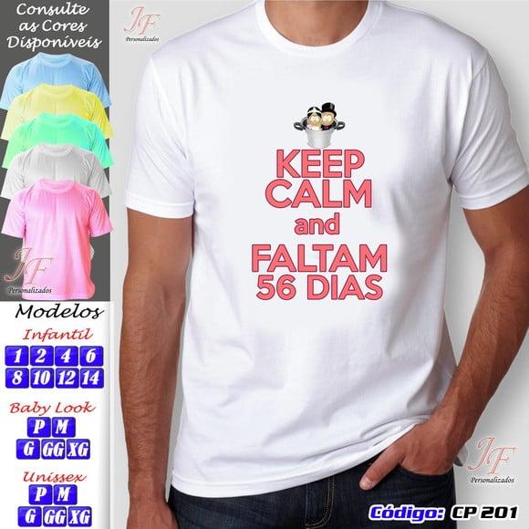 01 Camiseta Personalizada Chá Bar Chá de Barnela Keep Calm