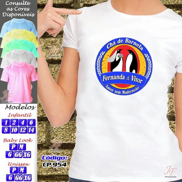 01 Camiseta Personalizada Chá Bar Chá de Barnela New Game