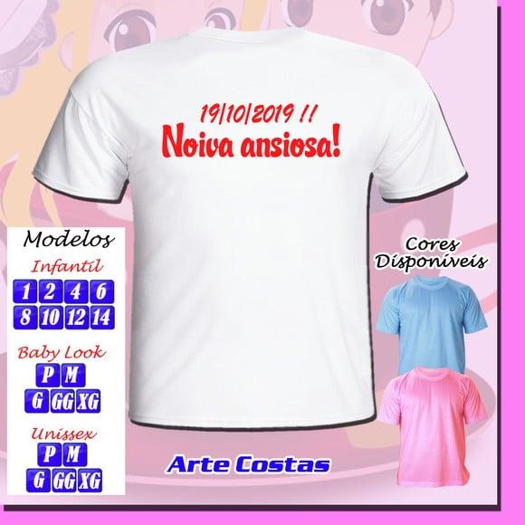 01 Camiseta Personalizada Chá de Panela Chá dos Noivos