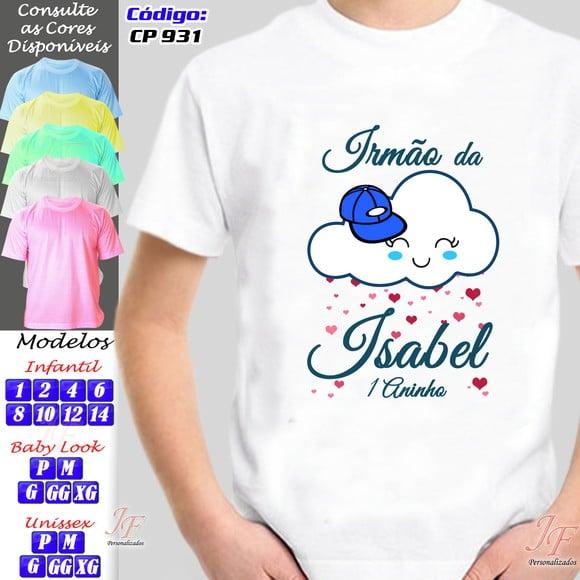 01 Camiseta Personalizada Chuva de Amor Chuva de Bençãos