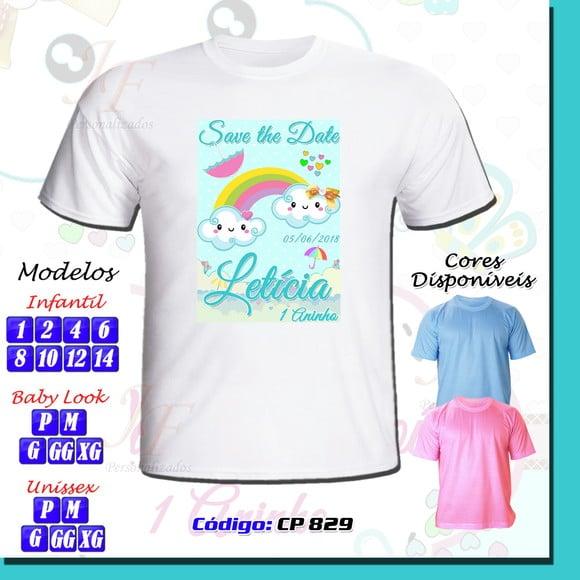 01 Camiseta Personalizada Chuva de Amor Chuva de Bençãos