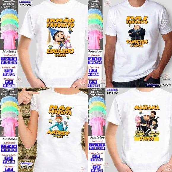 01 Camiseta Personalizada Meu Malvado Favorito