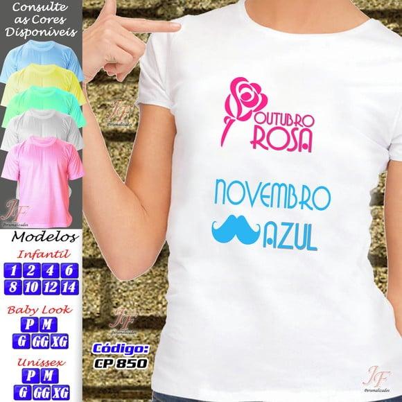 01 Camiseta Personalizada Outubro Rosa_Novembro Azul
