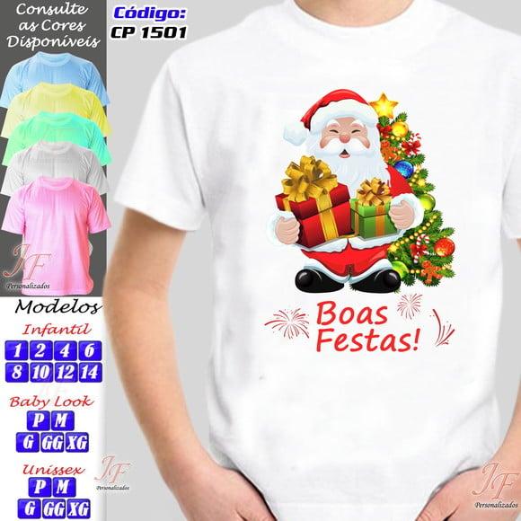 01 Camiseta Personalizada Reveillon Feliz Ano Novo Natal