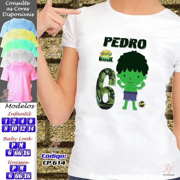 01 Camiseta Personalizadas Hulk Personalizada