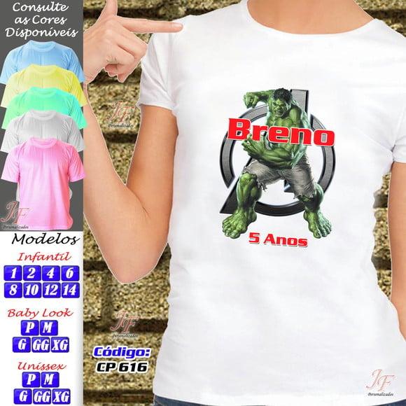 01 Camiseta Personalizadas Hulk Personalizada