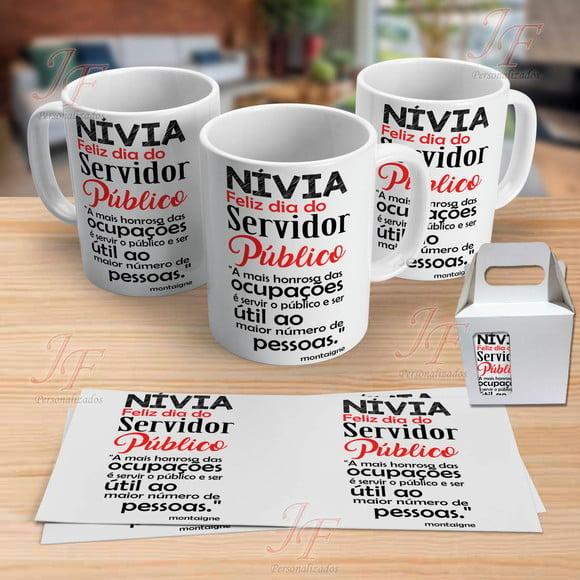 01 Caneca Cerâmica 350 ml Funcionário Servidor Público