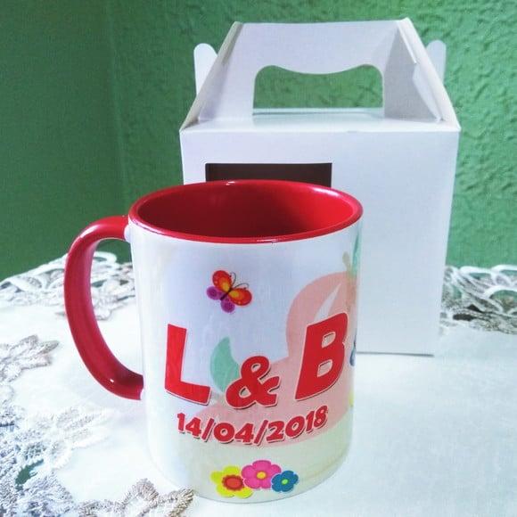 01 Caneca Cerâmica 350 ml Personalizada Branca de Neve