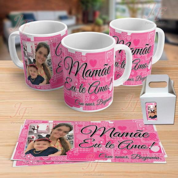 01 Caneca Cerâmica 350 ml Personalizada Mãe