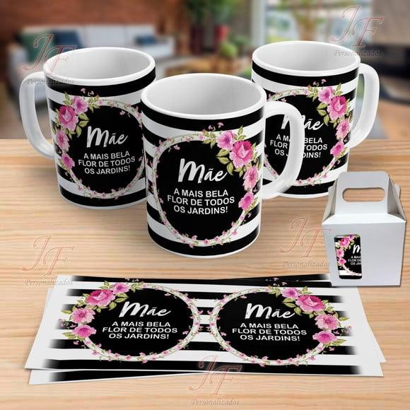 01 Caneca Cerâmica 350 ml Personalizada Mãe