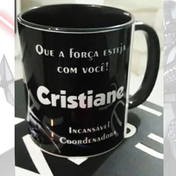 01 Caneca Cerâmica 350 ml Personalizada StarWars Darth Vader