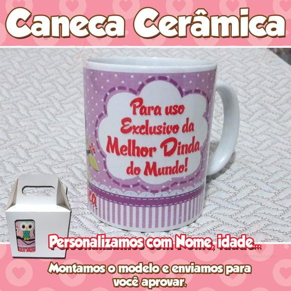 01 Caneca Cerâmica Dinda ou Dindo
