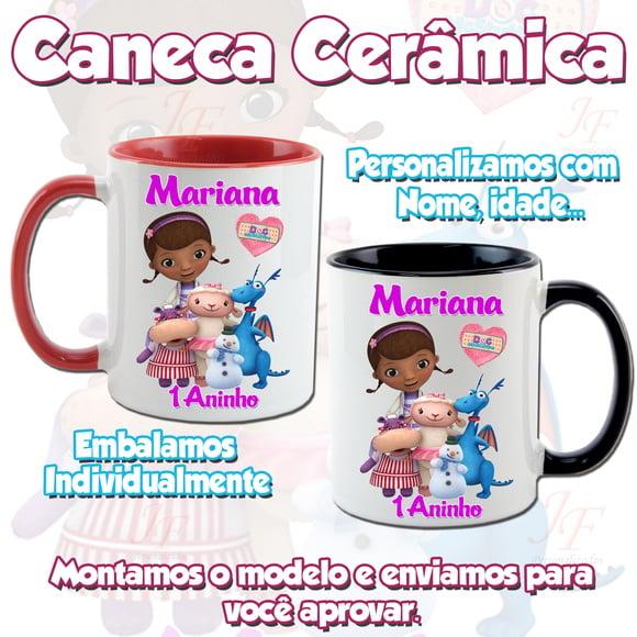 01 Caneca Cerâmica Personalizada Doutora Brinquedos