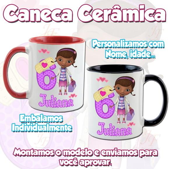 01 Caneca Cerâmica Personalizada Doutora Brinquedos