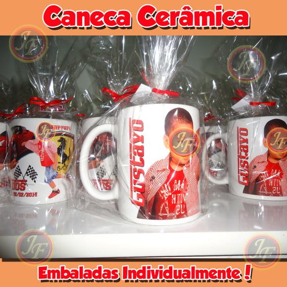 01 Caneca Cerâmica Personalizada Ferrari