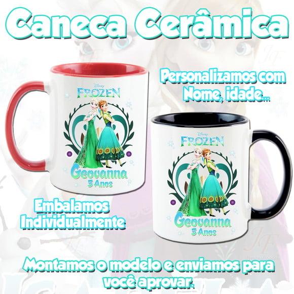 01 Caneca Cerâmica Personalizada Frozen