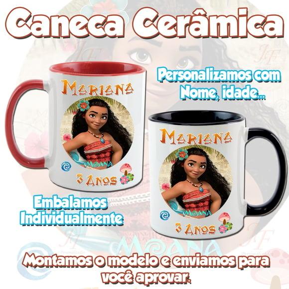 01 Caneca Cerâmica Personalizada Moana