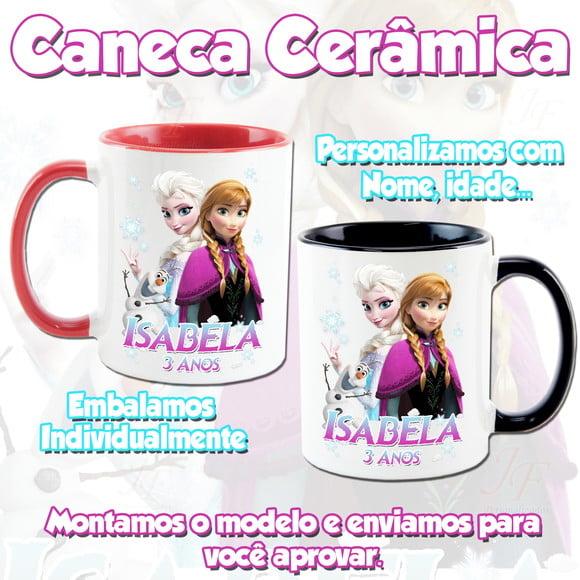 01 Caneca Cerâmica Personalizada Frozen