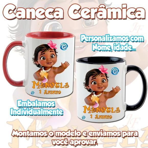 01 Caneca Cerâmica Personalizada Moana