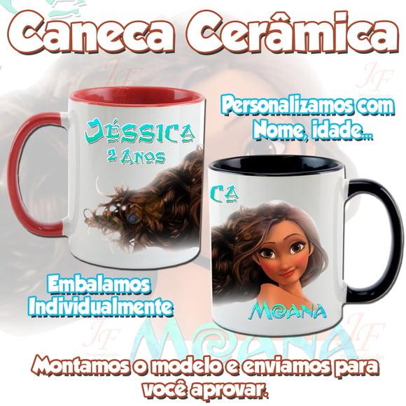 01 Caneca Cerâmica Personalizada Moana