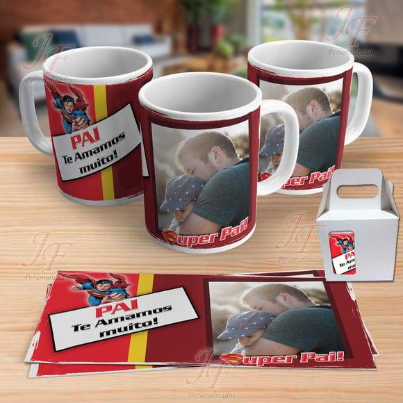 01 Caneca Cerâmica Personalizada Papai Dia dos Pais