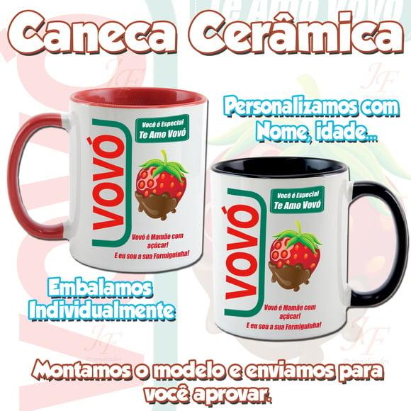 01 Caneca Cerâmica Personalizada Vovó Vovô