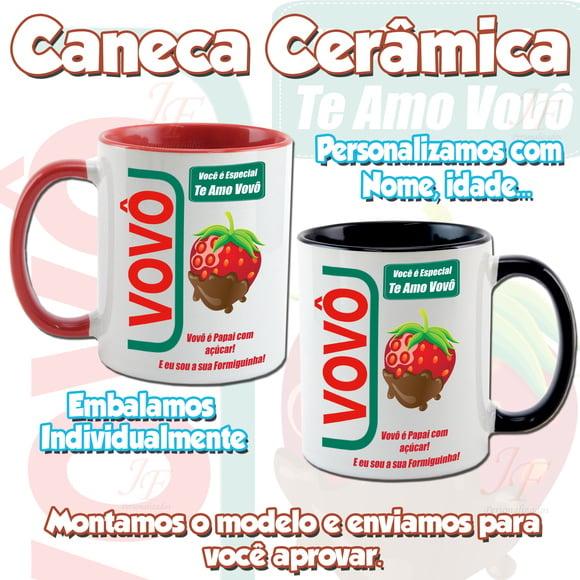 01 Caneca Cerâmica Personalizada Vovô Vovó