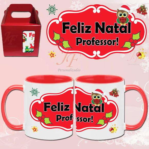 01 Caneca em Cerâmica 350 ml Personalizada Natal