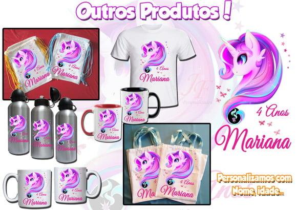 01 Caneca em Cerâmica 350 ml Personalizada Unicórnio