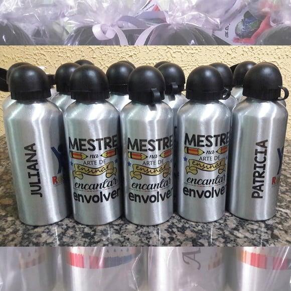 01 Squeeze Alumínio 500 ml Personalizada Professor Formatura