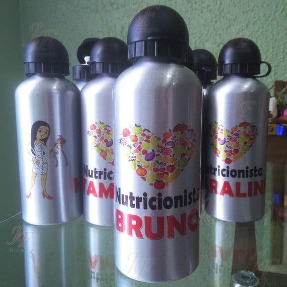 01 Squeeze Garrafinha 500 ml Personalizada Nutricionista