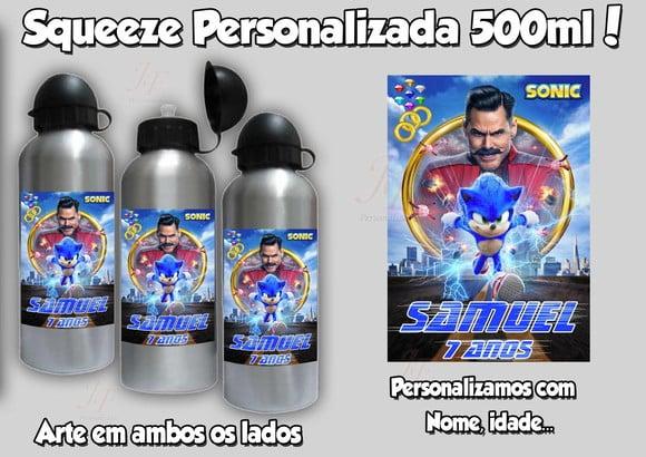 01 Squeeze Garrafinha Alumínio 500 ml Personalizada Sonic
