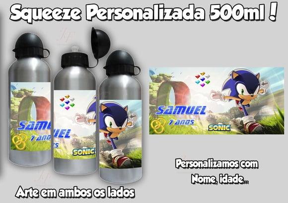 01 Squeeze Garrafinha Alumínio 500 ml Personalizada Sonic