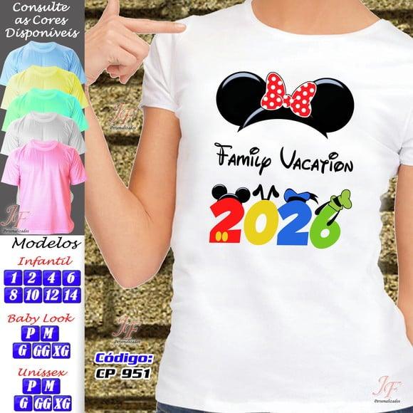 06 Camisetas Férias em Família Viagem Disney Trip Vacation