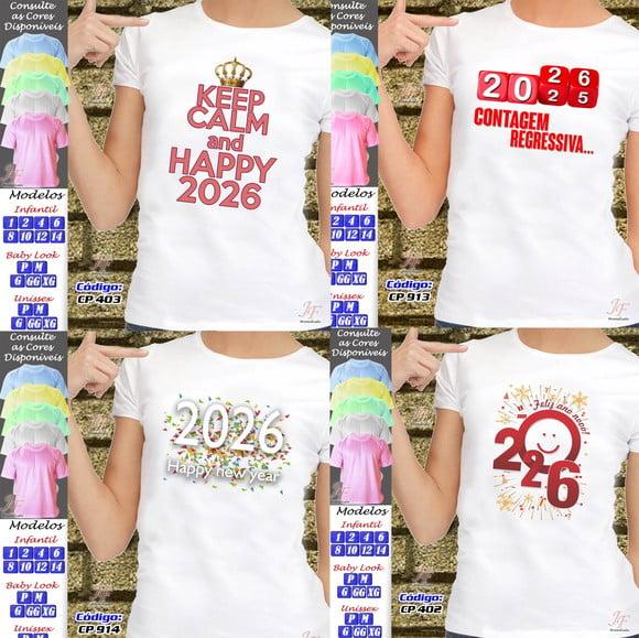 11 Camisetas Personalizadas Feliz Natal Reveillon Ano Novo
