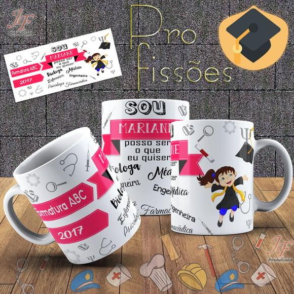 10 Canecas Cerâmica 350 ml Personalizada Formandos