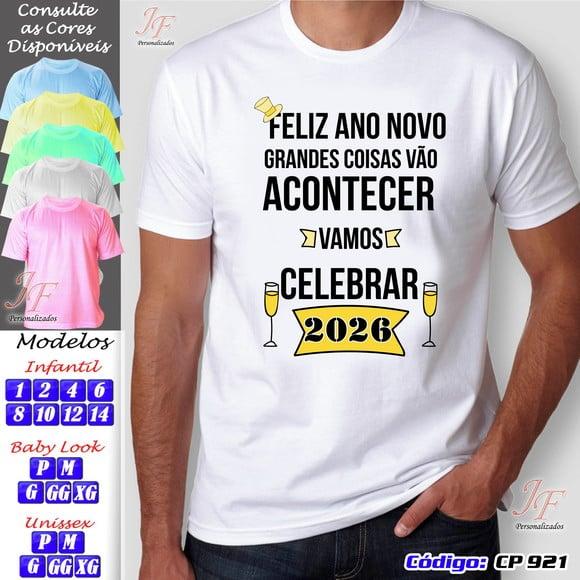 16 Camisetas Personalizadas Feliz Natal Reveillon Ano Novo