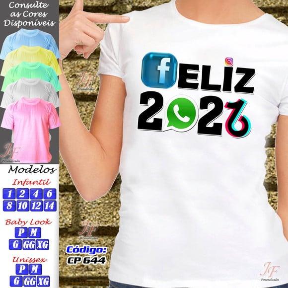 20 Camisetas Personalizadas Feliz Natal Reveillon Ano Novo