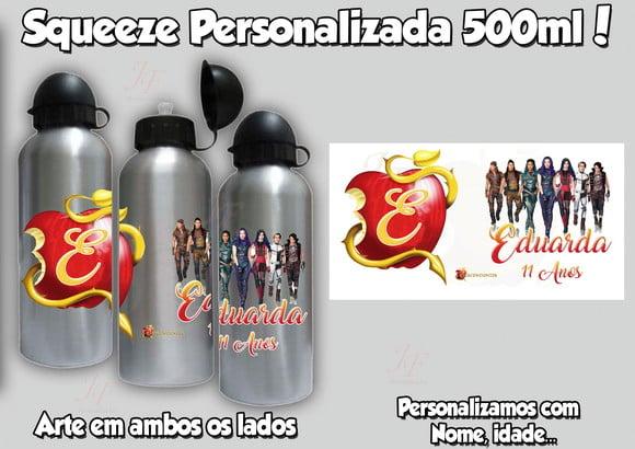 40 Garrafas Alumínio Descendentes Personalizadas 500 ml