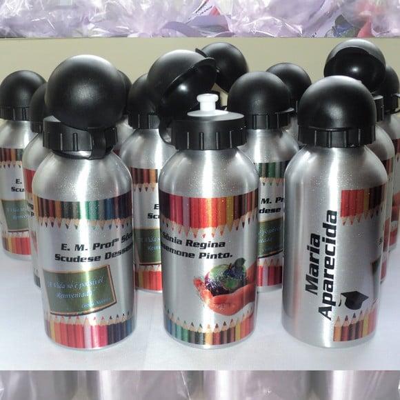 50 Squeezes Alumínio 500 ml Personalizadas Formaturas