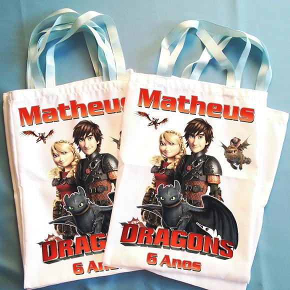 Bolsinha Ecobag Personalizada Como Treinar o seu Dragão