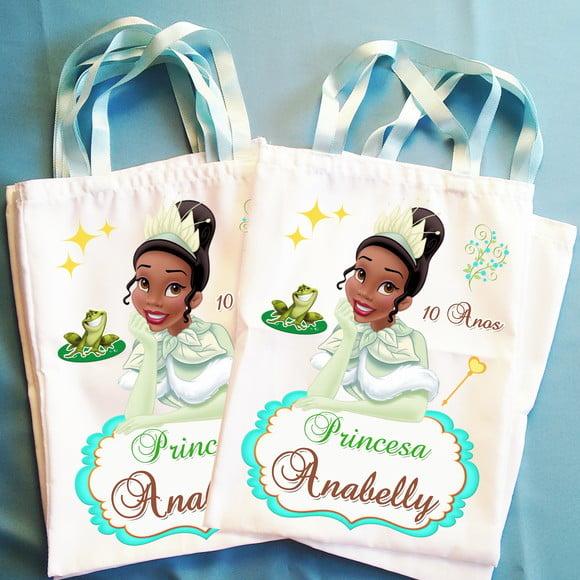 Bolsinha Ecobag Sacolinha Personalizada A Princesa e o Sapo
