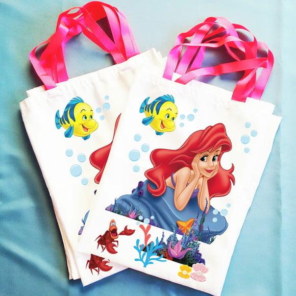 Bolsinha Ecobag Sacolinha Personalizada Ariel Pequena Sereia