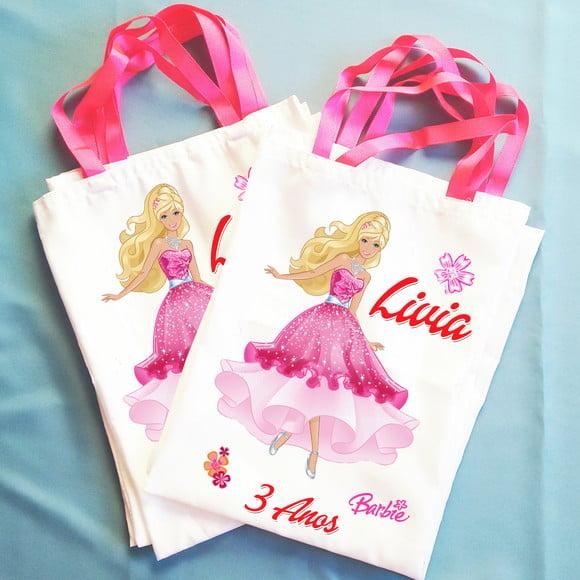 Bolsinha Ecobag Sacolinha Personalizada Barbie
