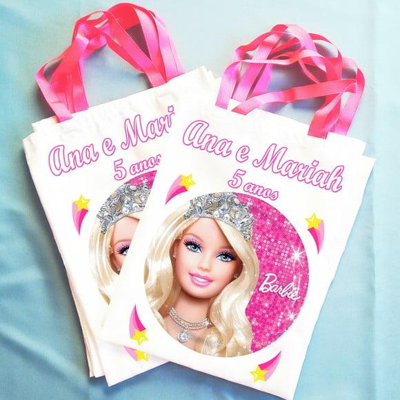 Bolsinha Ecobag Sacolinha Personalizada Barbie